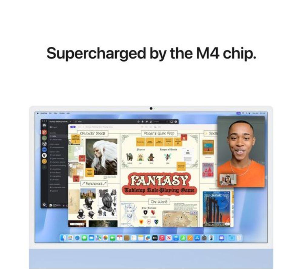 APPLE Refurbished iMac 4.5K 24" (2024) - M4, 256 GB SSD, Blue (Excellent Condition) image number 5 of 7