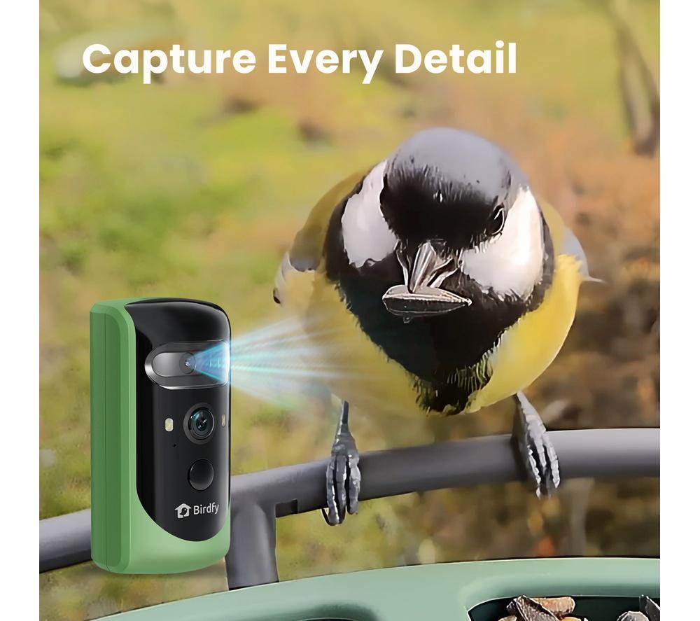 BIRDFY Feeder 2 Pro Smart Camera Bird Feeder with Solar Panel - Green image number 2 of 8