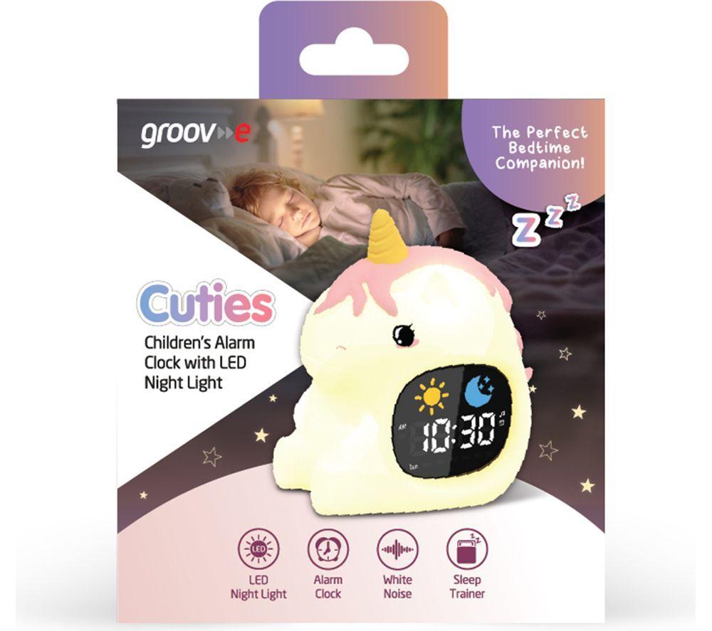GROOV-E Cuties LED Night Light with Sleep Training Alarm - Unicorn image number 3 of 3