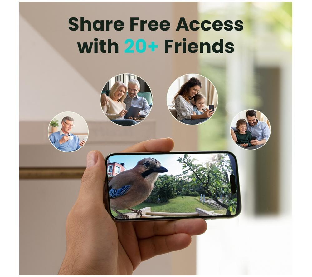 BIRDFY Smart Camera Bird Feeder with Solar Roof - Bamboo image number 6 of 11