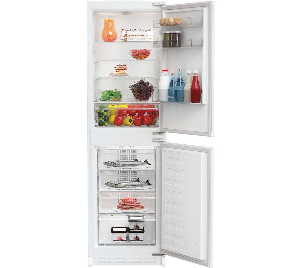 INDESIT KINH 1261B4 UK Integrated Fridge Freezer - Sliding hinge, White