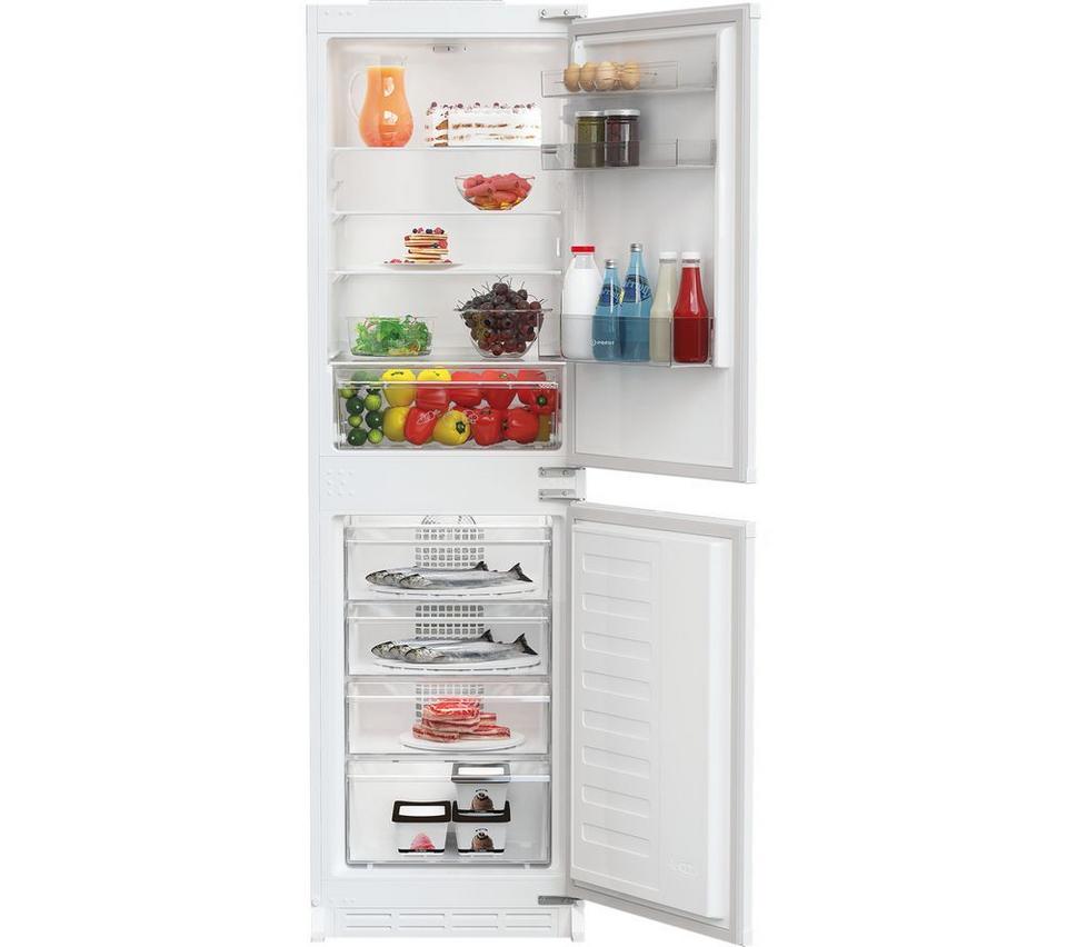 INDESIT No Frost KINH 1261B4 UK Integrated 50/50 Fridge Freezer - Sliding hinge