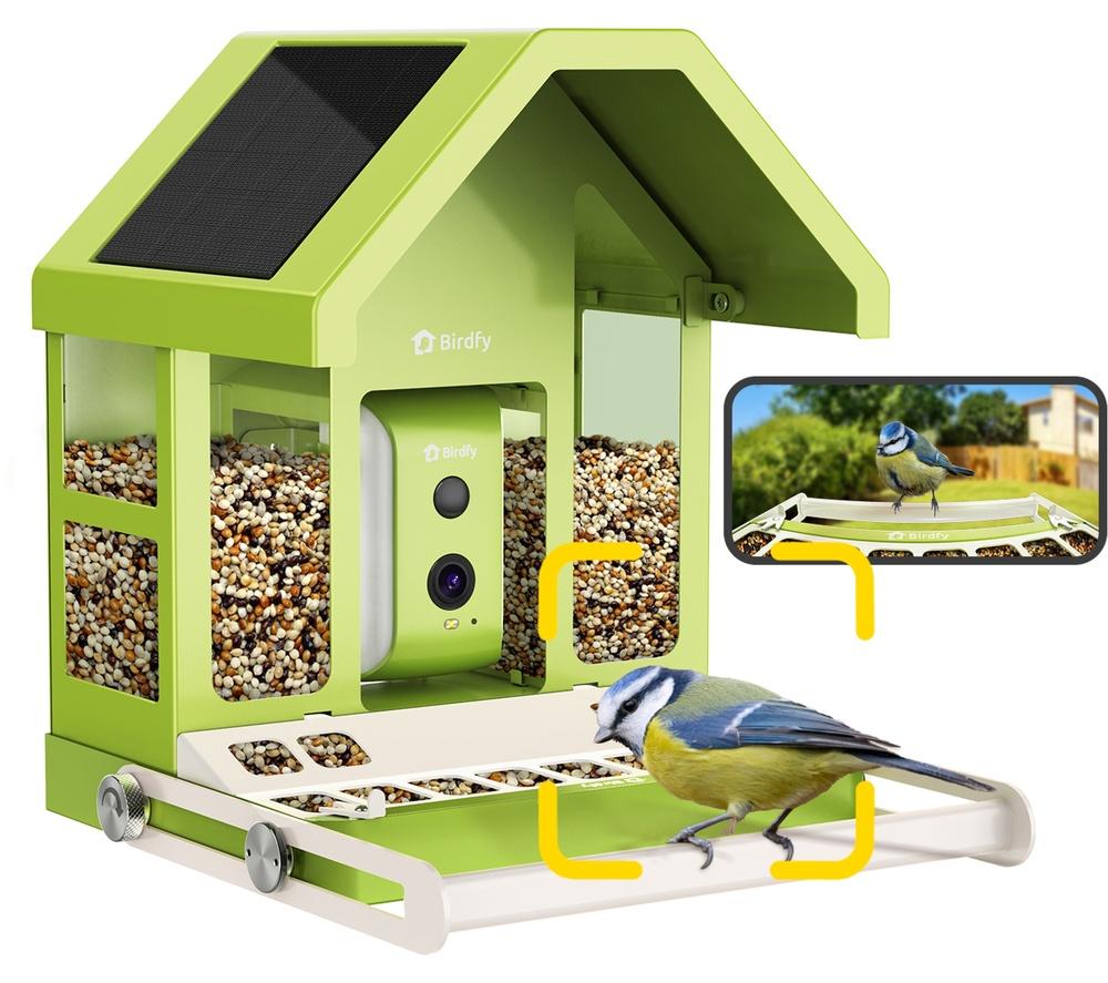 BIRDFY Smart Camera Bird Feeder with Solar Roof - Metal