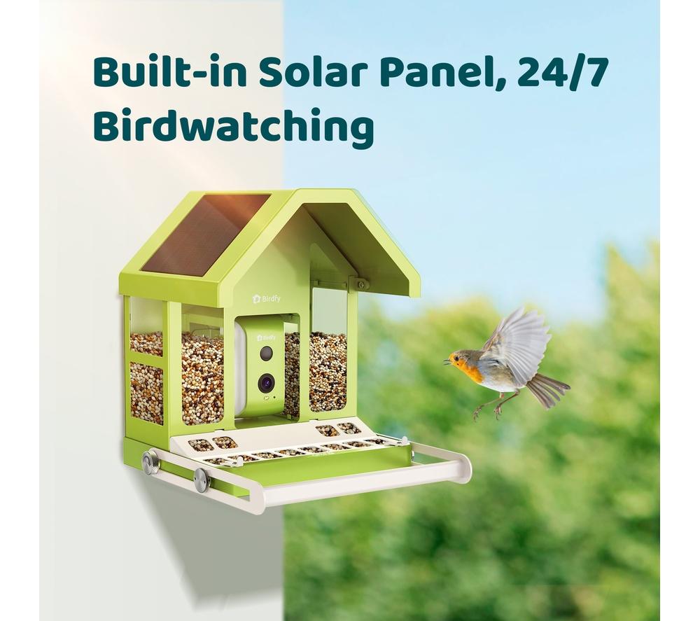 BIRDFY Smart Camera Bird Feeder with Solar Roof - Metal image number 7 of 10