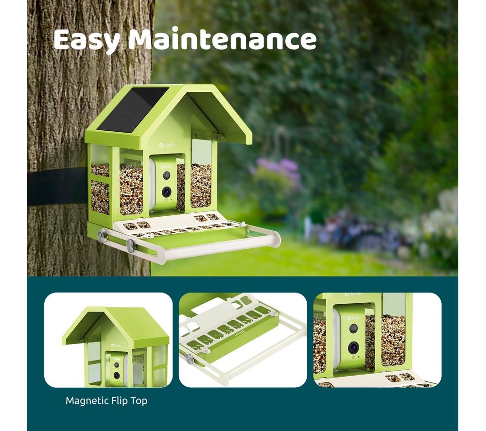 BIRDFY Smart Camera Bird Feeder with Solar Roof - Metal image number 9 of 10