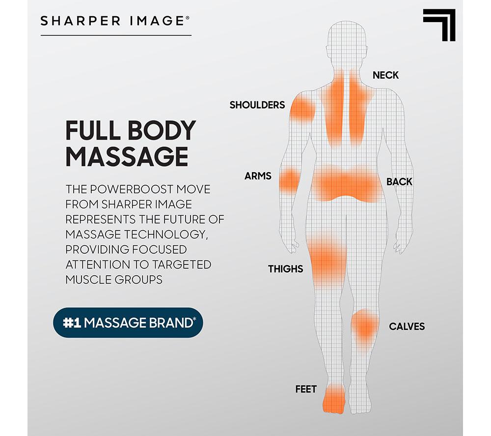 SHARPER IMAGE Powerboost Move Portable Percussion Massager - Grey image number 6 of 6
