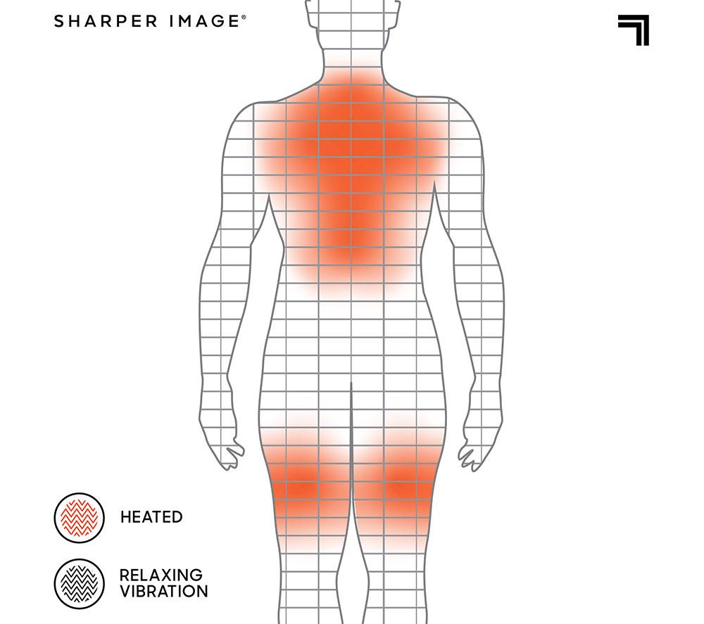 SHARPER IMAGE Heated Neck & Shoulder Massager Wrap - Grey image number 5 of 5
