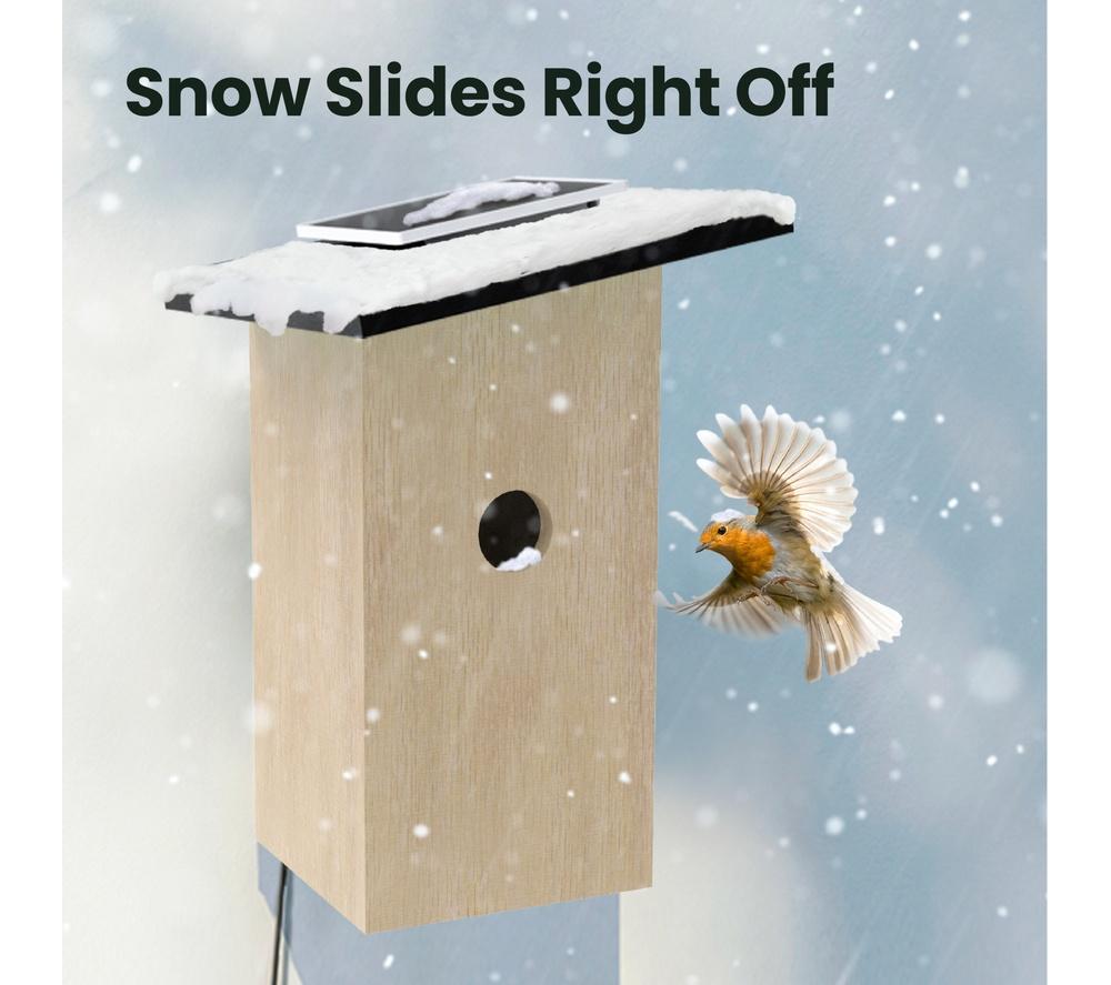 BIRDFY Ebony Lite Smart Bird House with Camera and Solar Panel image number 10 of 15