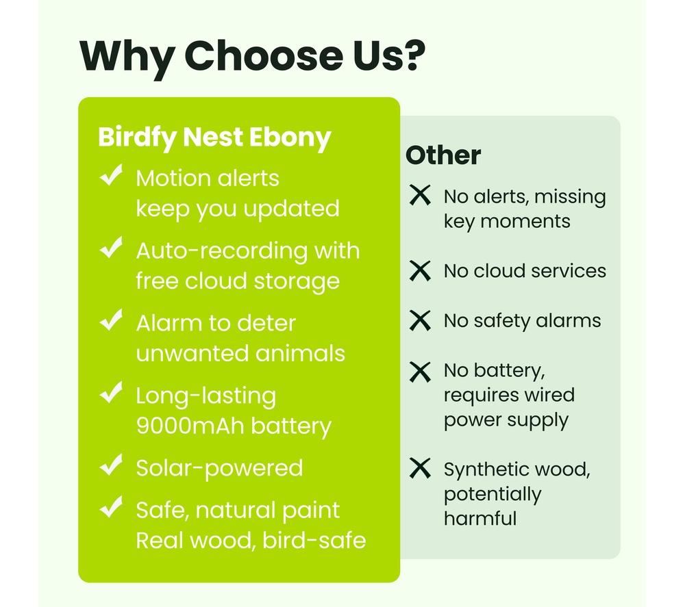 BIRDFY Ebony Lite Smart Bird House with Camera and Solar Panel image number 11 of 15