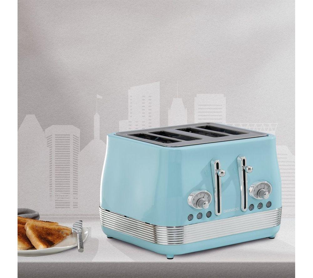 DAEWOO Denver SDA2848GE Jug Kettle & 4-Slice Toaster Bundle - Sky Blue image number 3 of 6