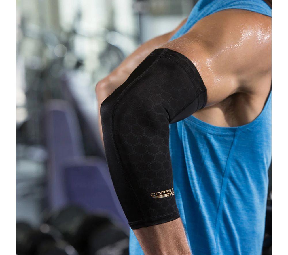 COPPER FIT Freedom Elbow Compression Sleeve - Large, Black image number 3 of 5
