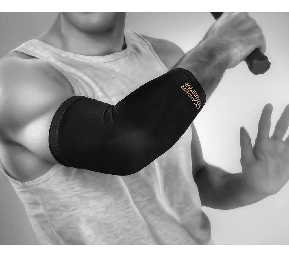 COPPER FIT Freedom Elbow Compression Sleeve - Large, Black image number 4 of 5