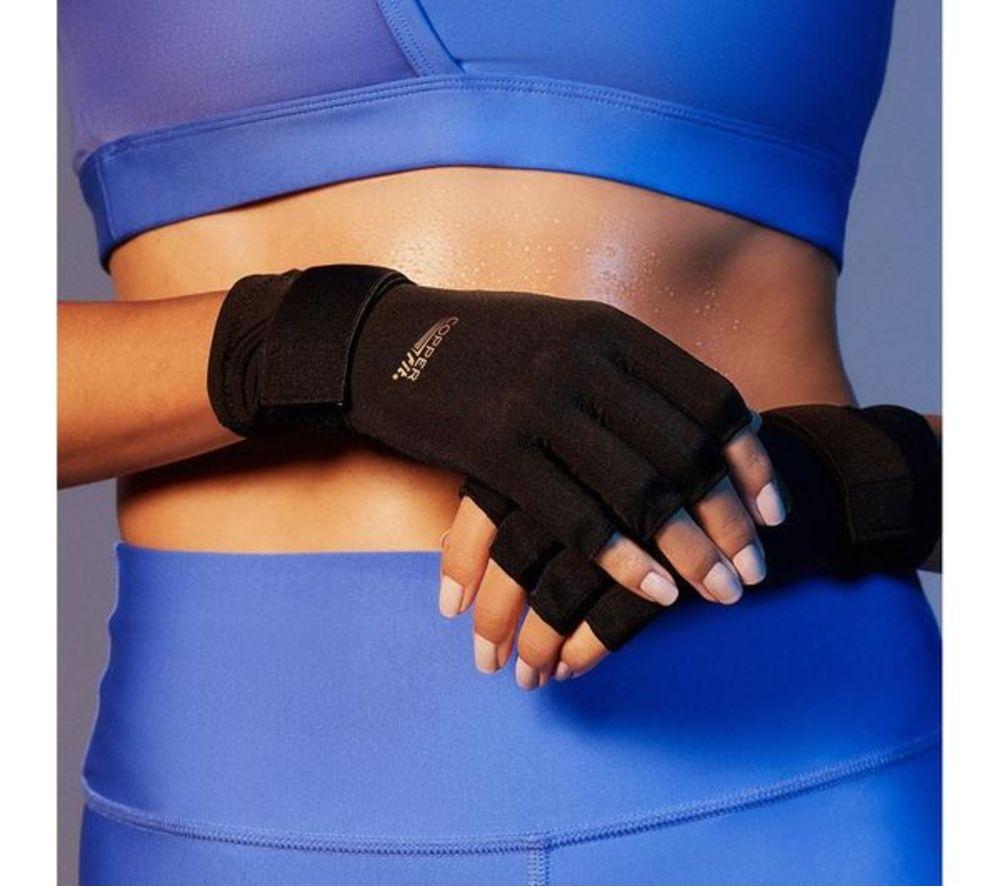 COPPER FIT Hand Compression Gloves - Large / Extra Large, Black image number 5 of 6