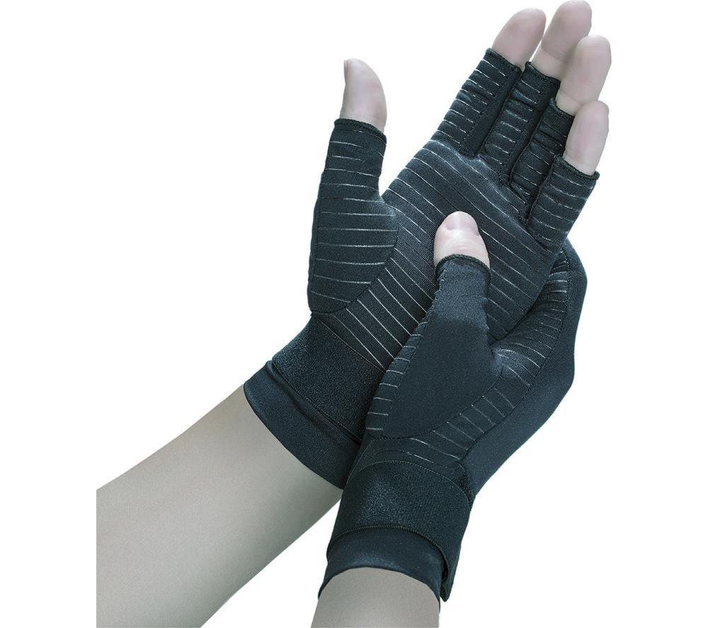 COPPER FIT Hand Relief Compression Gloves - Small / Medium, Black image number 8 of 11
