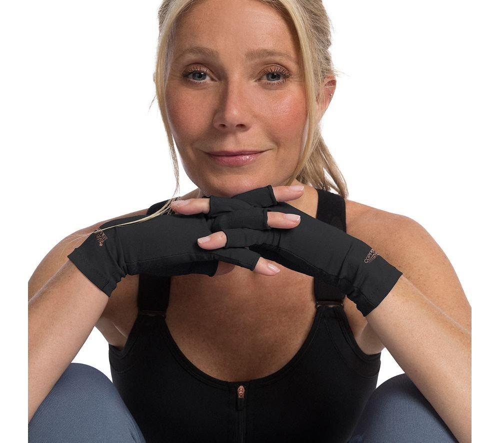 COPPER FIT Hand Relief Compression Gloves - Small / Medium, Black image number 10 of 11
