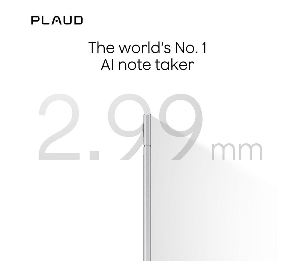 PLAUD Note AI Voice Recorder with Case - 64GB, Silver image number 2 of 11