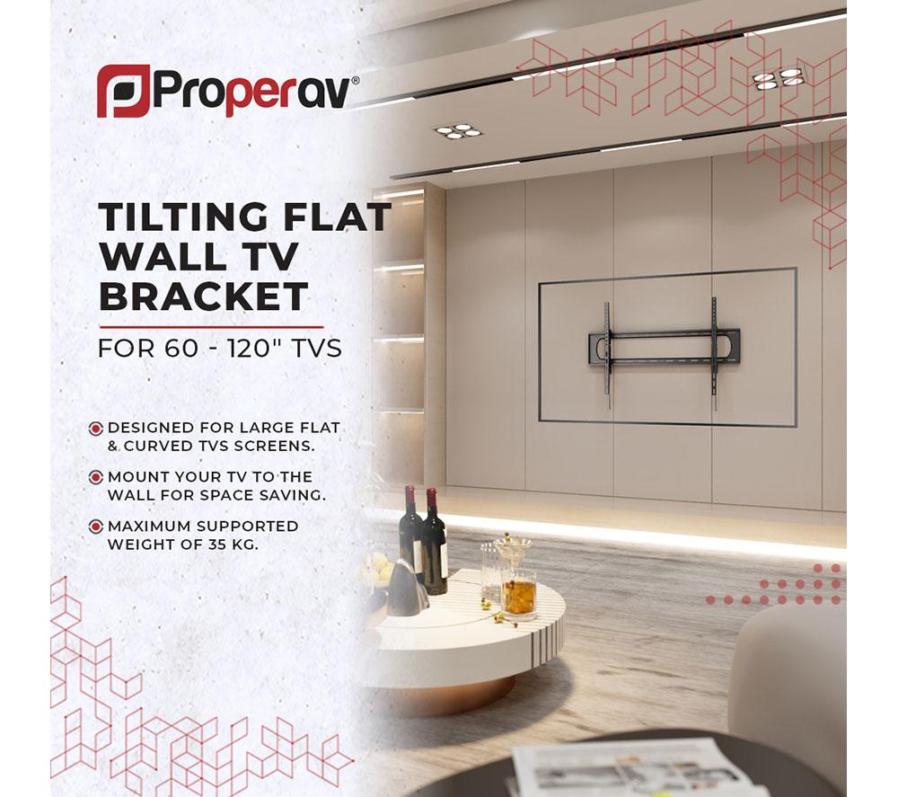 PROPERAV Ultra Slim 691BP Tilt 60-120" TV Bracket image number 8 of 9
