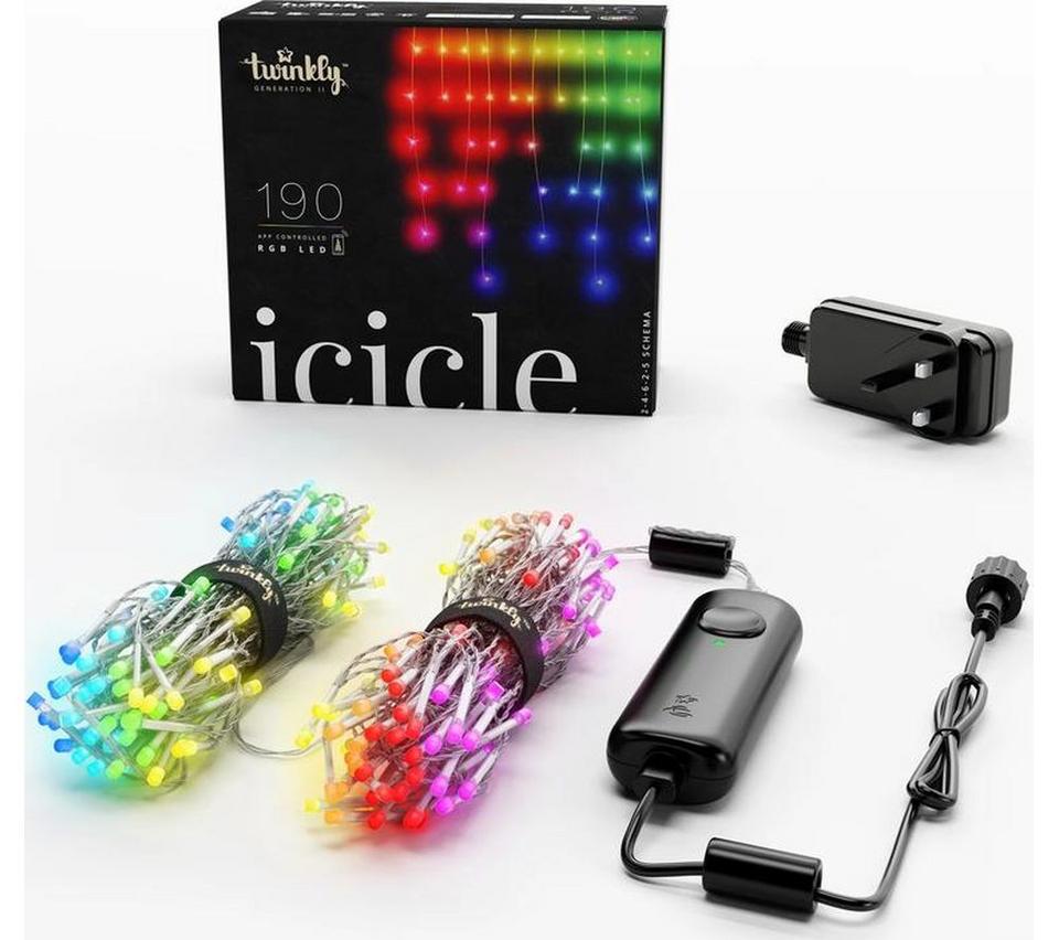 TWINKLY Icicle Smart LED Light String - 190 LEDs