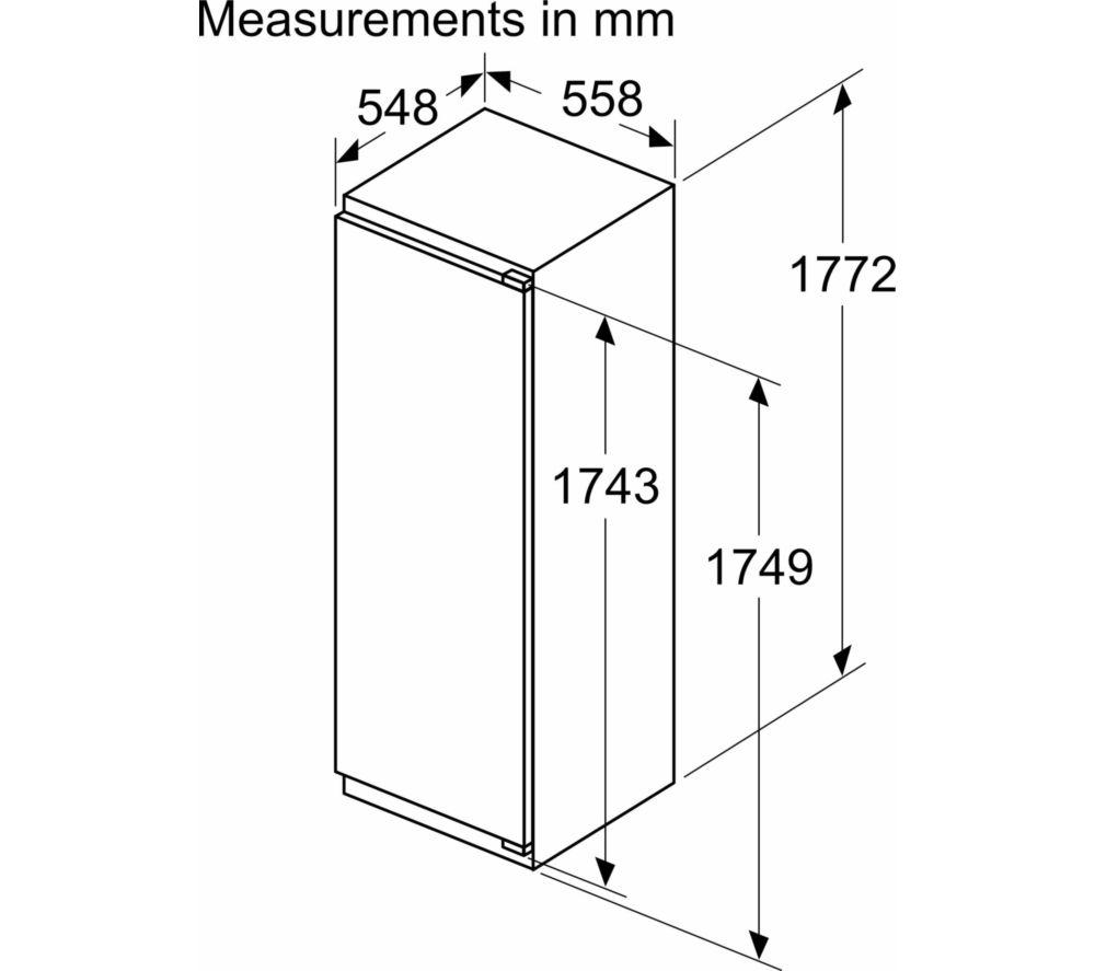 BOSCH Series 4 KIR81VFE0G Integrated Tall Fridge - Fixed Hinge image number 9 of 10