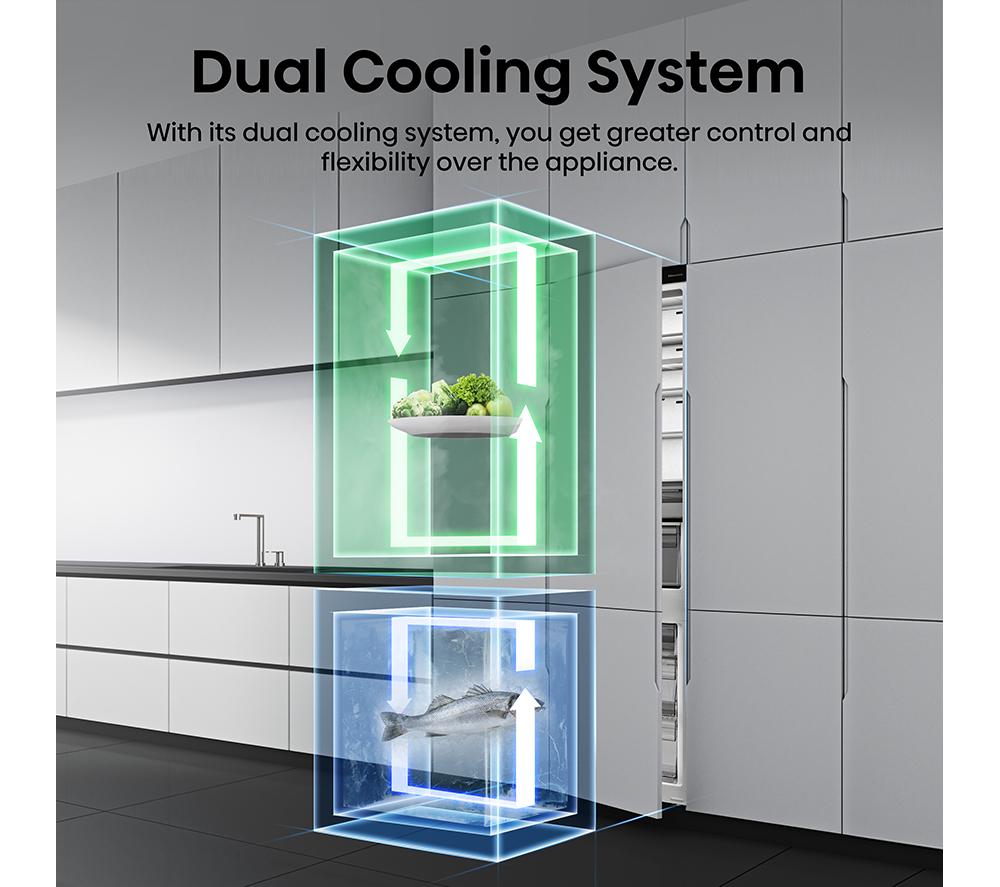 HISENSE RB3B250SAWE1 Integrated Smart 60/40 Fridge Freezer - Sliding Hinge image number 4 of 14