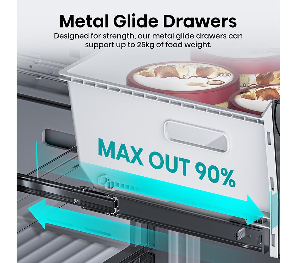 HISENSE RB3B250SAWE1 Integrated Smart 60/40 Fridge Freezer - Sliding Hinge image number 10 of 14