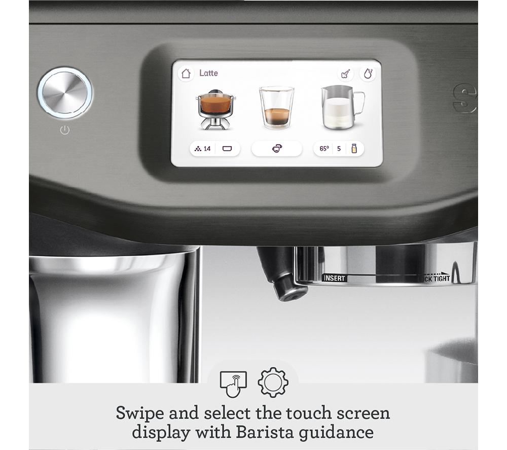 SAGE the Barista Touch Impress SES882 Bean to Cup Coffee Machine - Black & Stainless Steel image number 6 of 12
