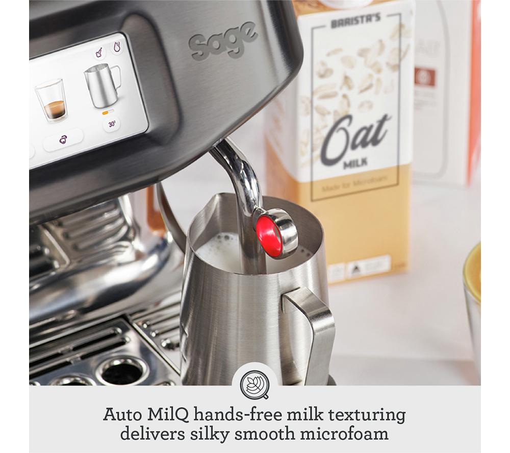 SAGE the Barista Touch Impress SES882 Bean to Cup Coffee Machine - Black & Stainless Steel image number 7 of 12