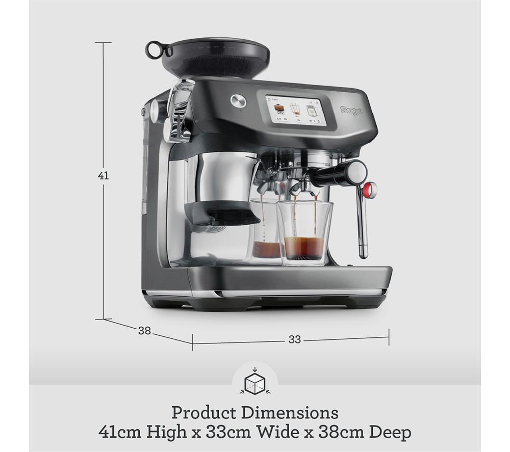 SAGE the Barista Touch Impress SES882 Bean to Cup Coffee Machine - Black & Stainless Steel image number 8 of 12