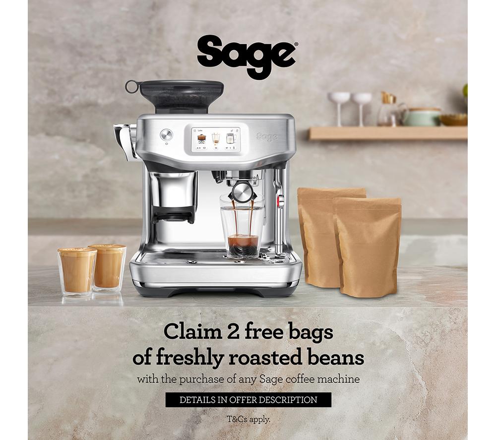SAGE the Barista Touch Impress SES882 Bean to Cup Coffee Machine - Black & Stainless Steel image number 10 of 12