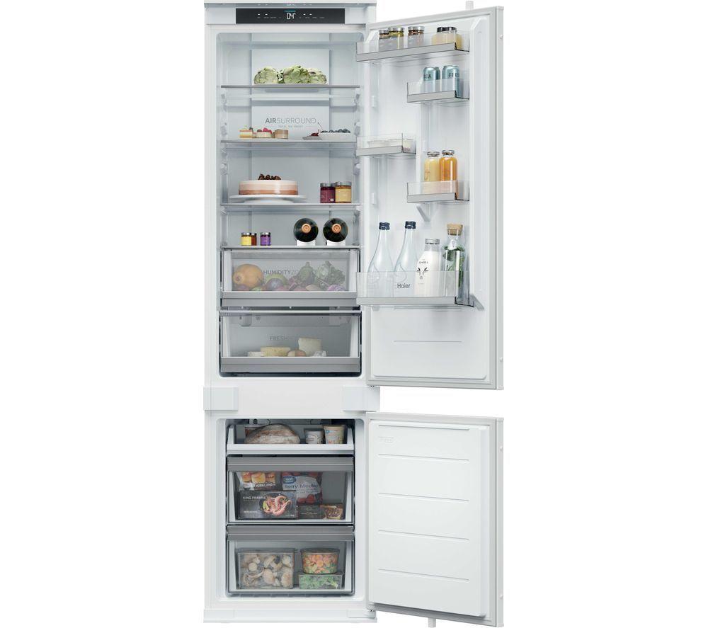 HAIER HBQW5519EK-UK Integrated Smart 70/30 Fridge Freezer – Sliding Hinge, White