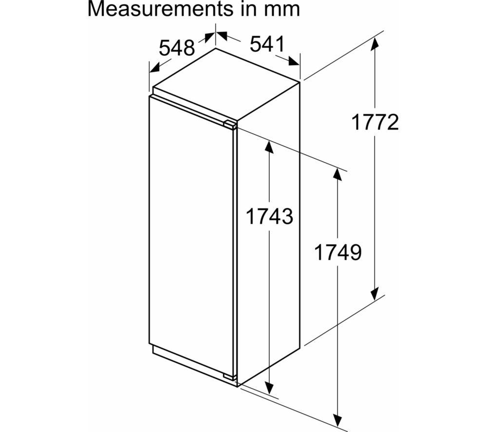 NEFF N50 KI1812FE0G Integrated Tall Fridge - Fixed Hinge image number 8 of 11