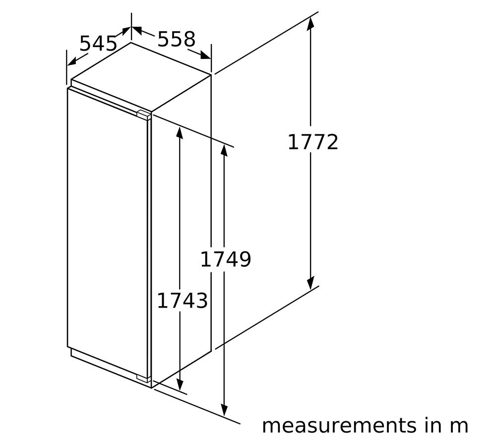 NEFF N90 GI7815CE0G Integrated Tall Freezer - Fixed Hinge image number 9 of 17