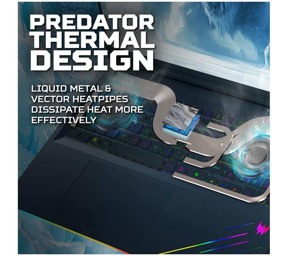 ACER Predator Helios 18 AI 18" Gaming Laptop - Intel&reg; Core&trade; Ultra 9, RTX 5080, 2 TB SSD image number 9 of 17