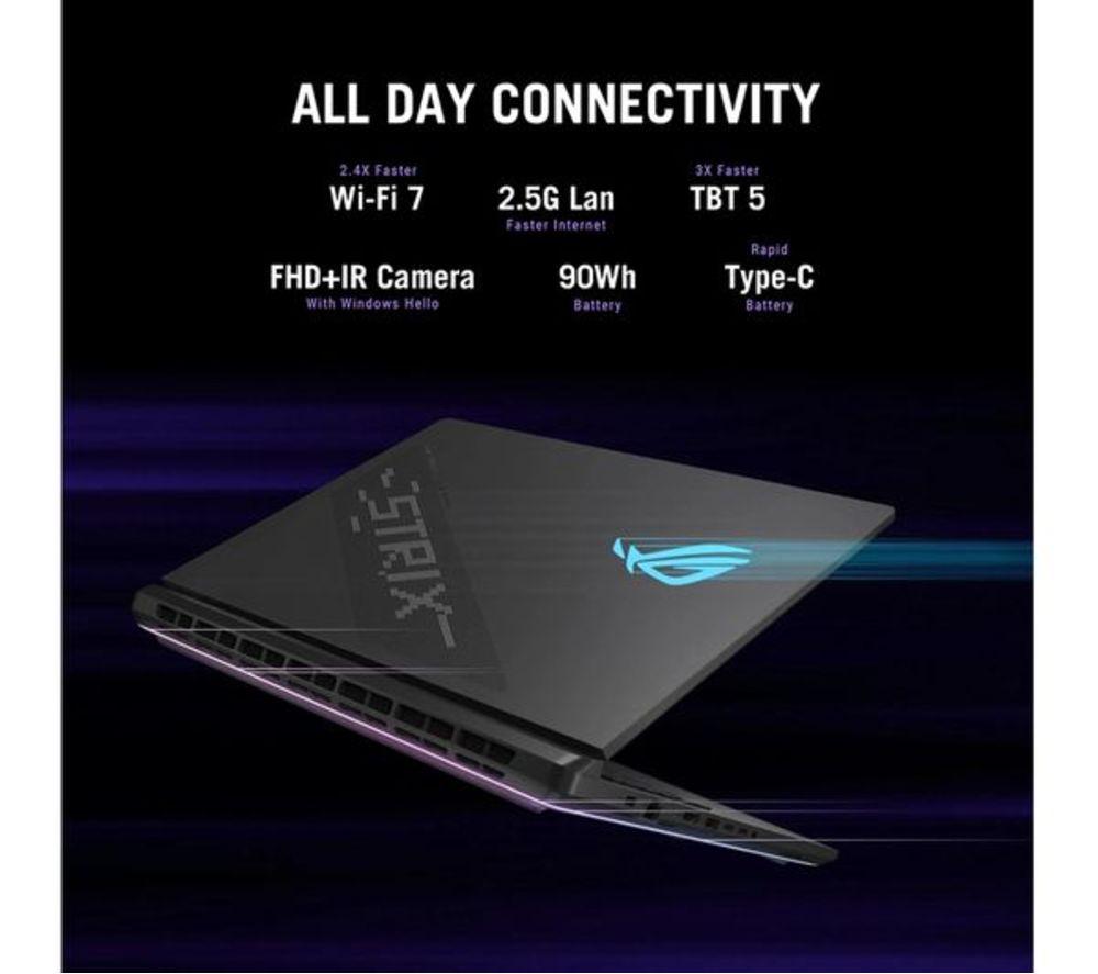 ASUS ROG Strix SCAR 18 18" Refurbished Gaming Laptop - Intel&reg; Core&trade; Ultra 9, RTX 5080, 2 TB SSD (Excellent Condition) image number 15 of 18