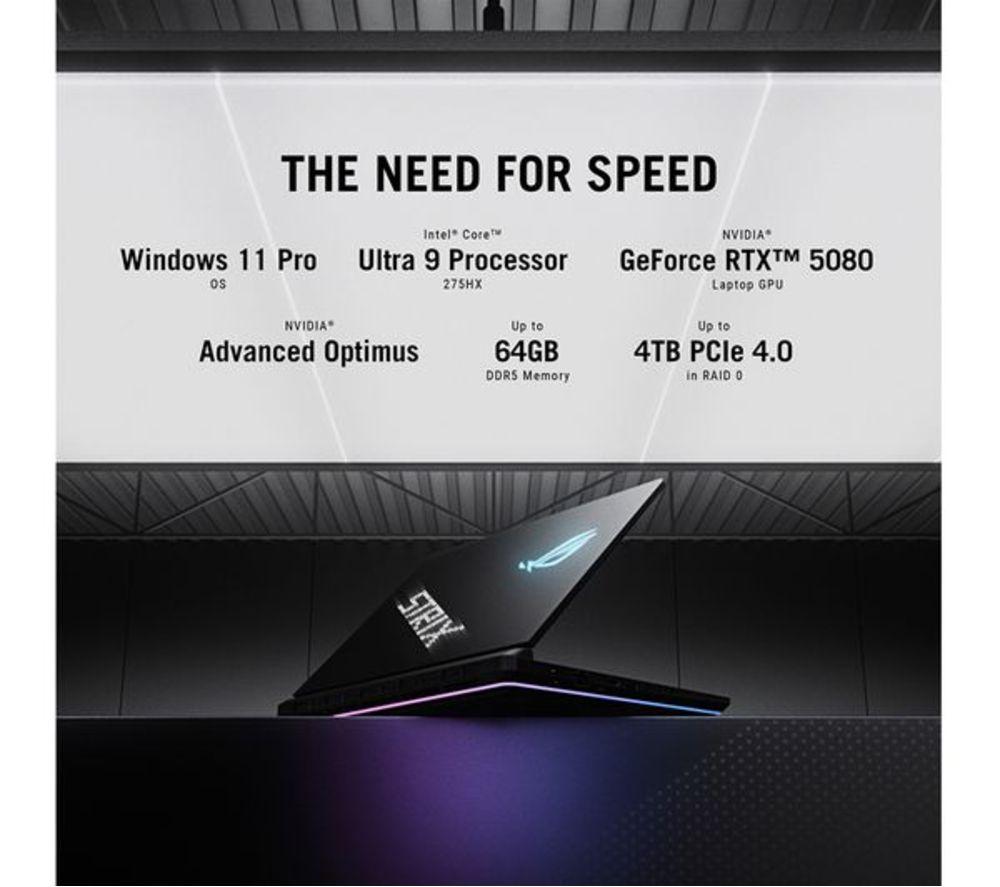 ASUS ROG Strix SCAR 18 18" Refurbished Gaming Laptop - Intel&reg; Core&trade; Ultra 9, RTX 5080, 2 TB SSD (Excellent Condition) image number 16 of 18