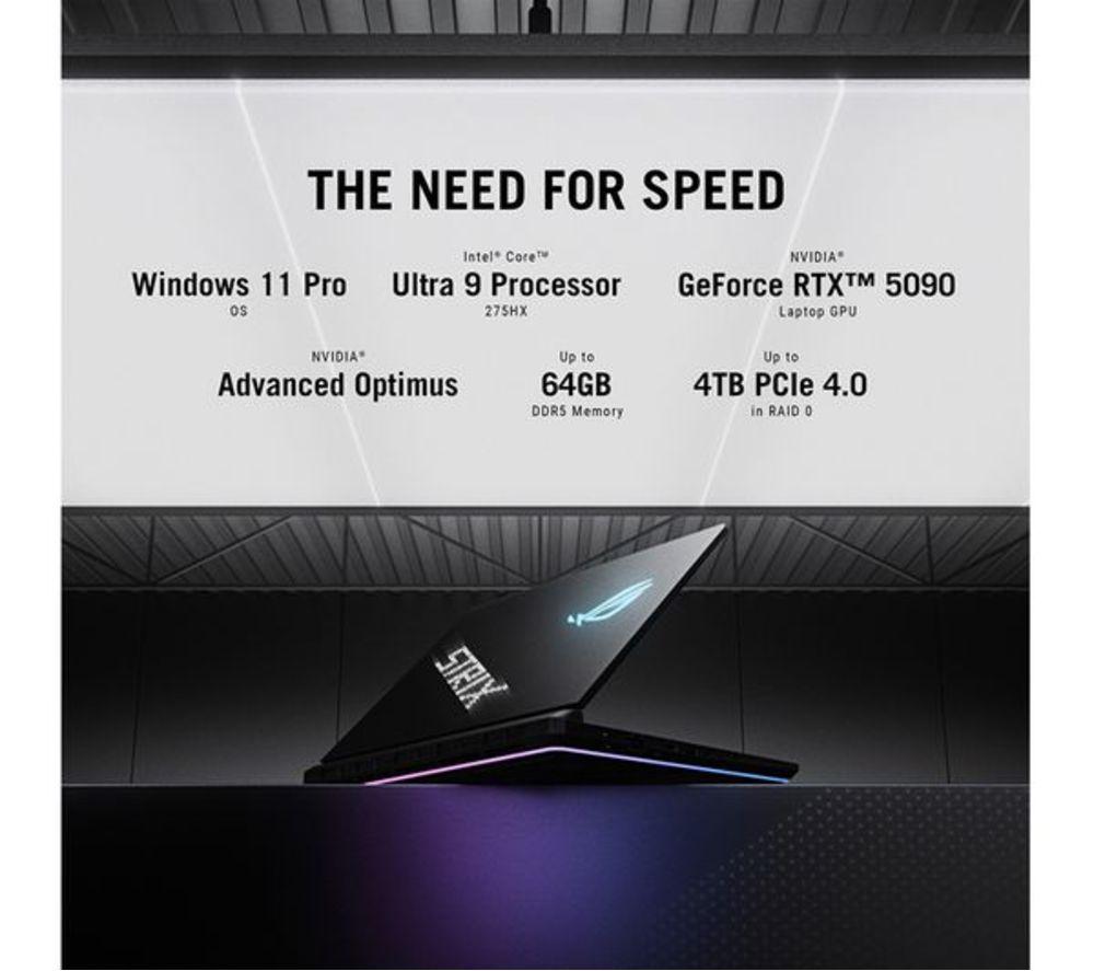 ASUS ROG Strix SCAR 18 18" Refurbished Gaming Laptop - Intel&reg; Core&trade; Ultra 9, RTX 5090, 4 TB SSD (Excellent Condition) image number 9 of 16
