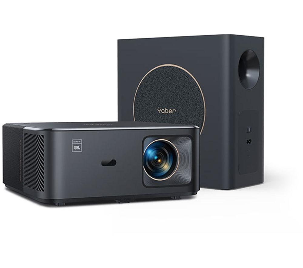 Yaber K2s Pro Smart Full Hd Home Cinema Projector & Subwoofer, Black