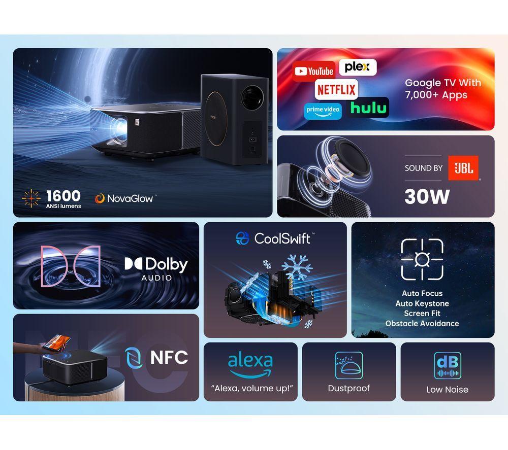 YABER K3 Pro Smart Full HD Home Cinema Projector & Subwoofer image number 5 of 9