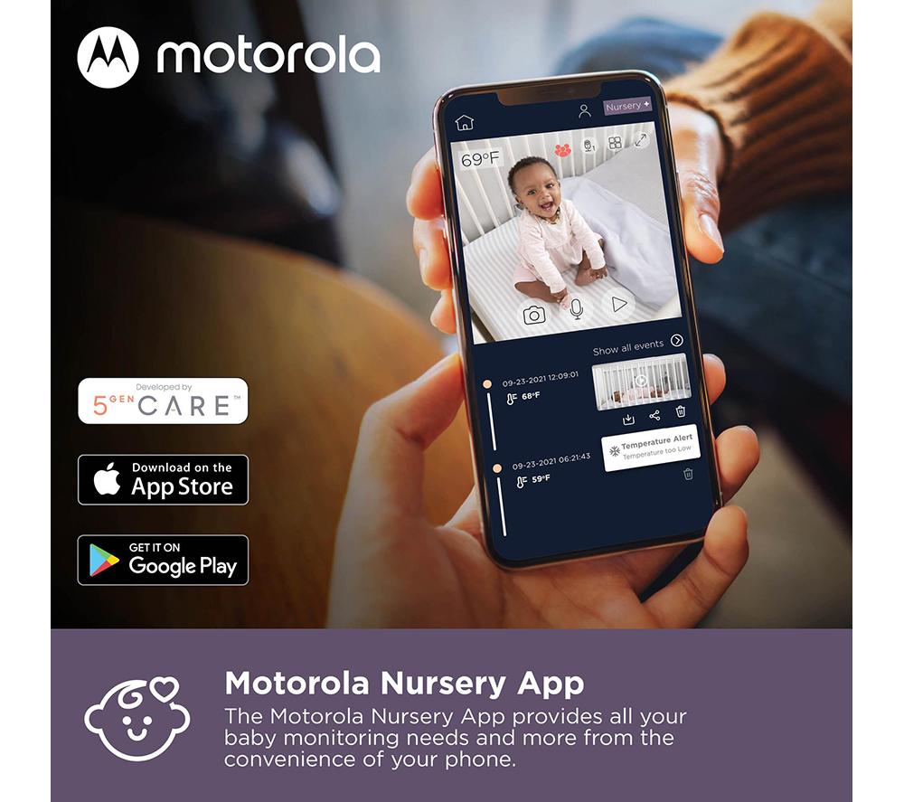 MOTOROLA VM85 Connect Smart Baby Monitor - White & Gold image number 8 of 8
