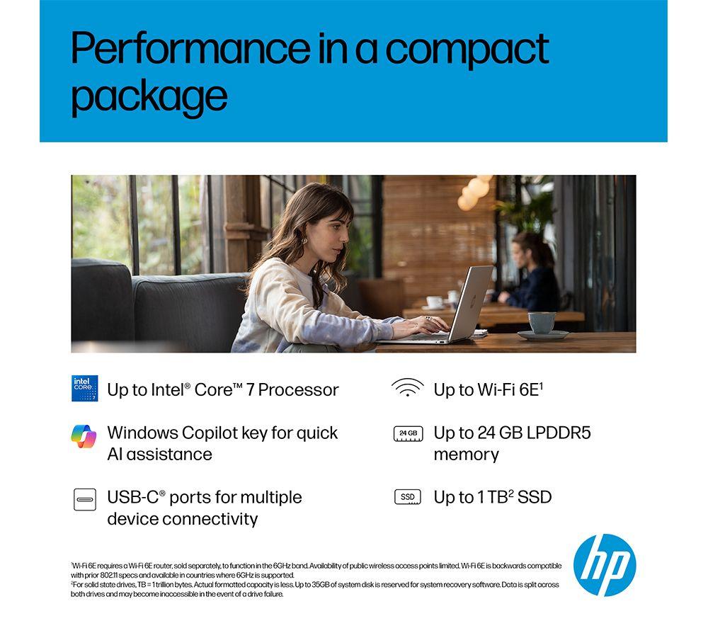 HP OmniBook 5 14" 2 in 1 Laptop - Intel&reg; Core&trade; i5, 512 GB SSD, Silver image number 5 of 29