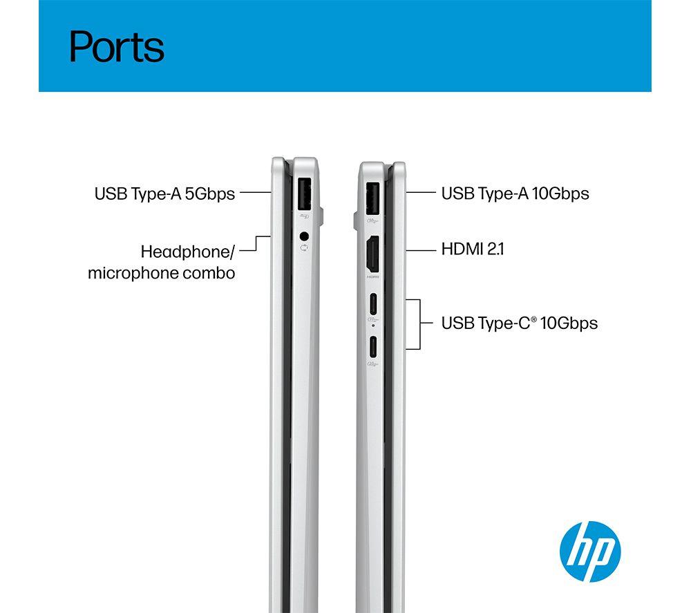 HP OmniBook 5 14" 2 in 1 Laptop - Intel&reg; Core&trade; i5, 512 GB SSD, Silver image number 10 of 29