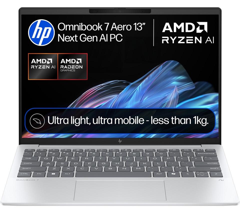 HP OmniBook 7 Aero NGAI 13.3" Laptop - AMD Ryzen AI 5, 512 GB SSD, Glacier Silver