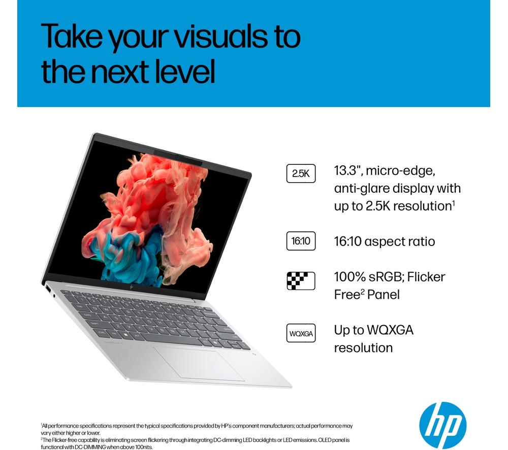 HP OmniBook 7 Aero NGAI 13.3" Laptop - AMD Ryzen AI 5, 512 GB SSD, Glacier Silver image number 5 of 24