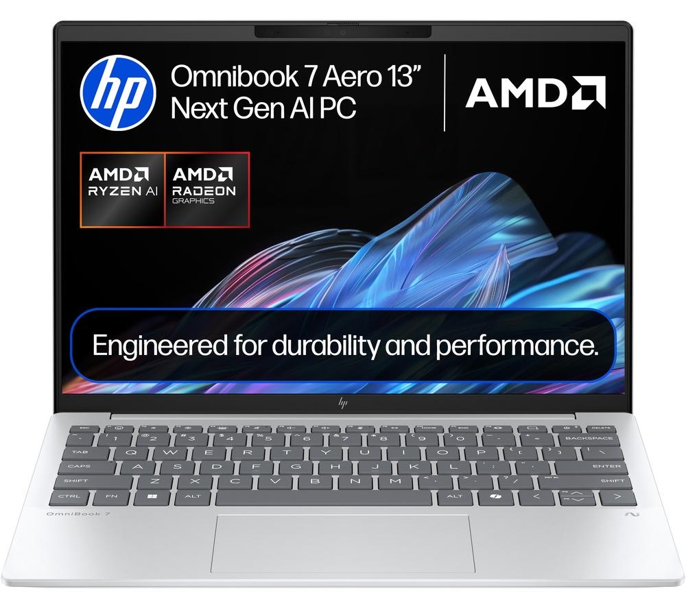 HP OmniBook 7 Aero NGAI 13.3" Laptop - AMD Ryzen AI 5, 512 GB SSD, Glacier Silver image number 19 of 24