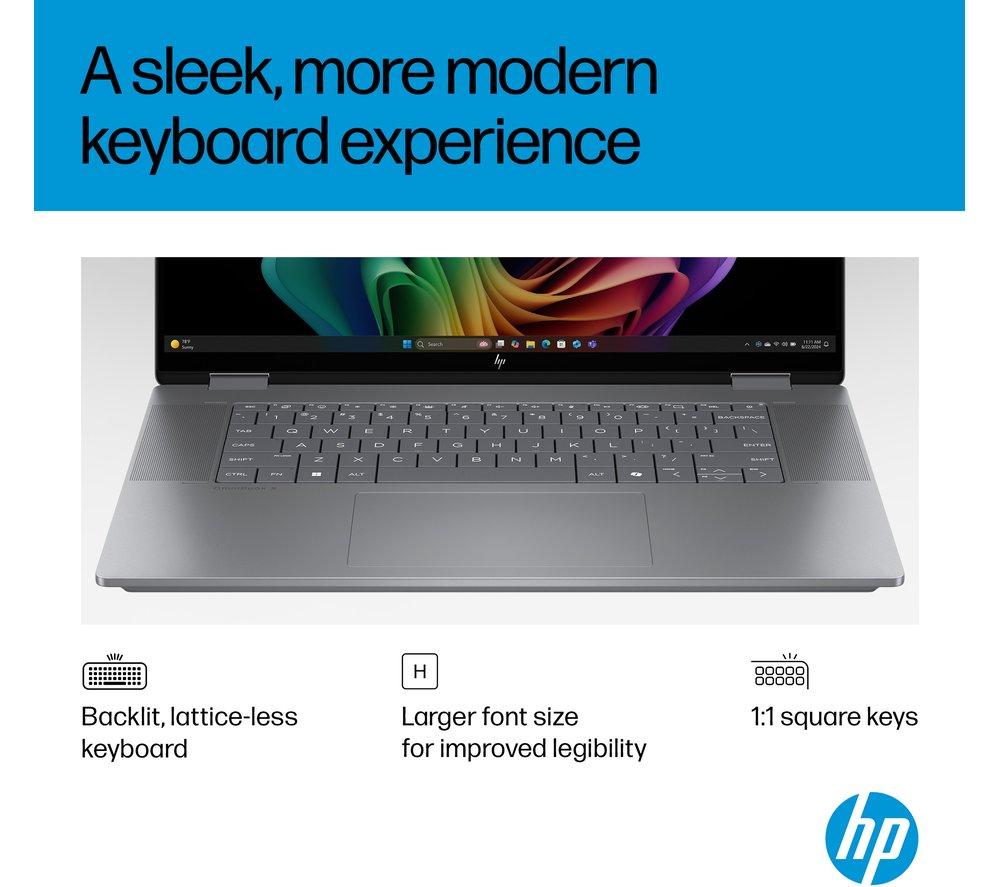 HP OmniBook X Flip NGAI 16" 2 in 1 Laptop - AMD Ryzen AI 5, 512 GB SSD, Meteor Silver image number 6 of 31