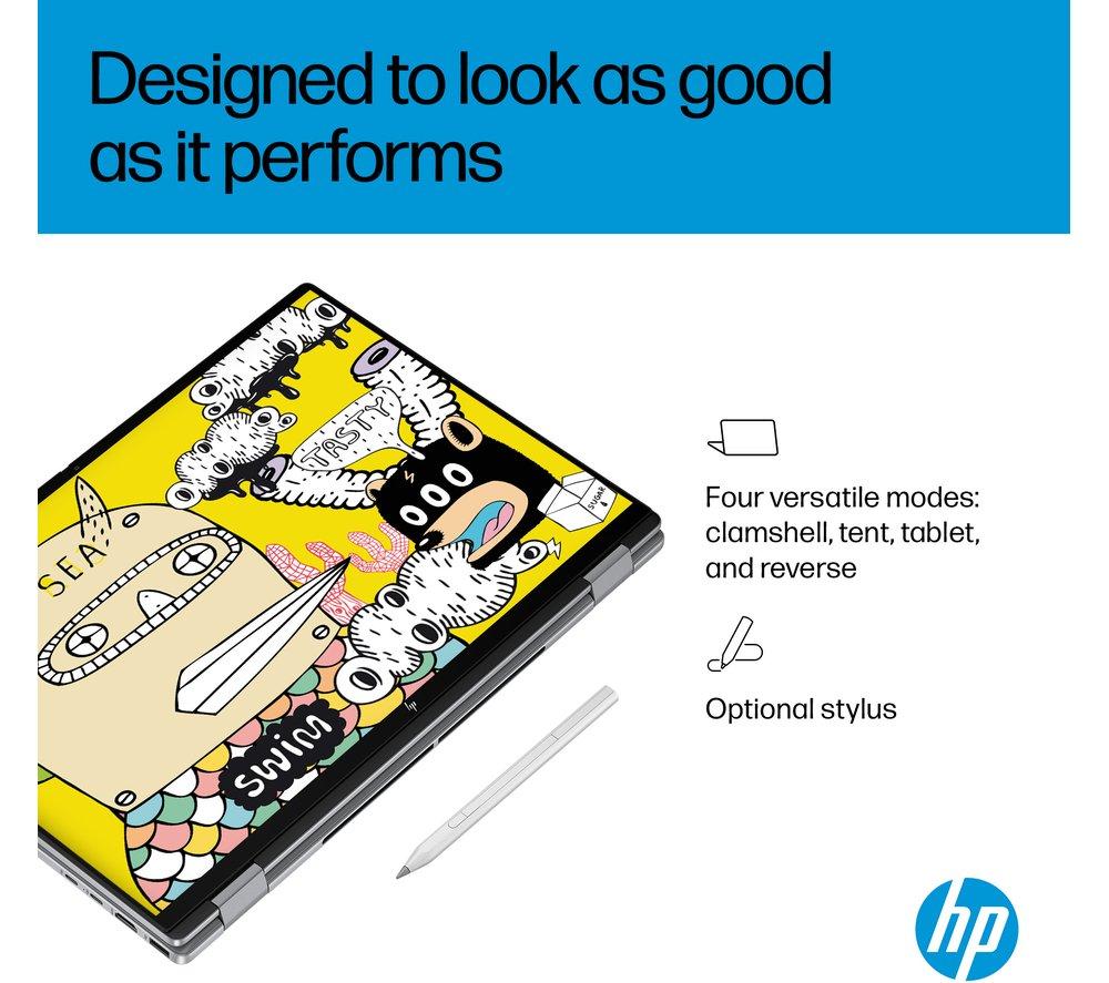 HP OmniBook X Flip NGAI 16" 2 in 1 Laptop - AMD Ryzen AI 5, 512 GB SSD, Meteor Silver image number 10 of 31
