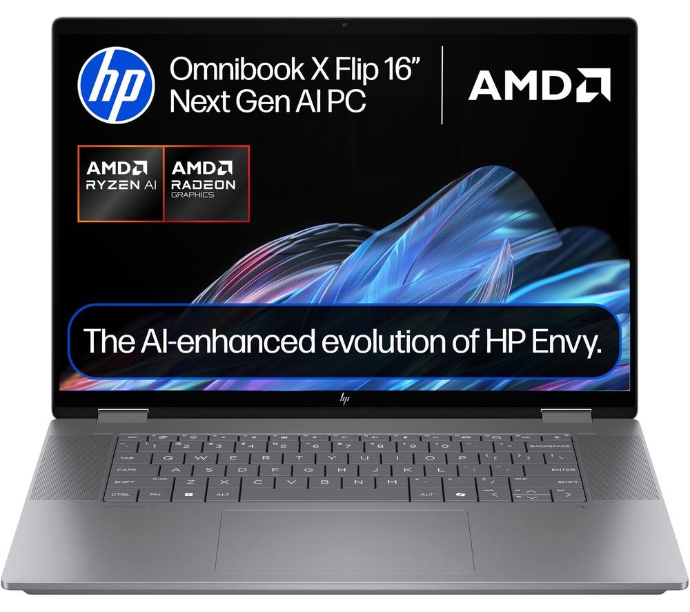HP OmniBook X Flip NGAI 16" 2 in 1 Laptop - AMD Ryzen AI 5, 512 GB SSD, Meteor Silver image number 25 of 31