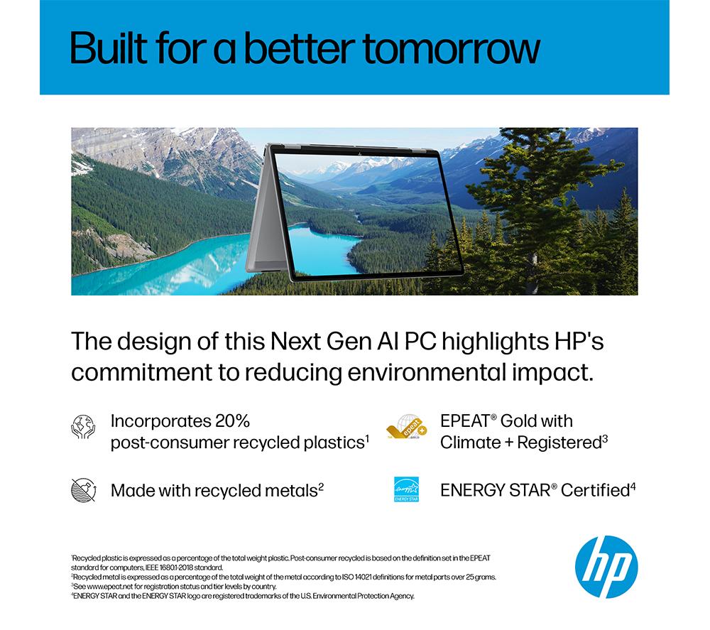 HP OmniBook X Flip NGAI 14" 2 in 1 Laptop - AMD Ryzen AI 5, 512 GB SSD, Meteor Silver image number 13 of 28