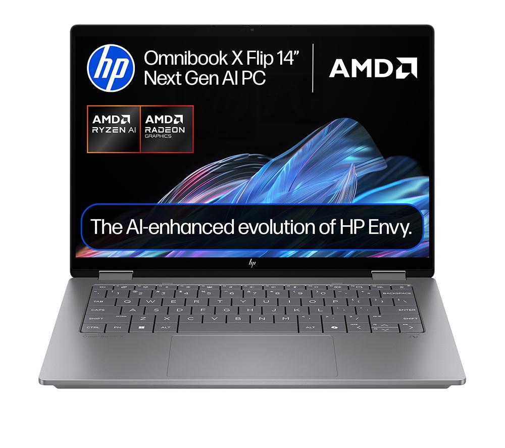 HP OmniBook X Flip NGAI 14" 2 in 1 Laptop - AMD Ryzen AI 5, 512 GB SSD, Meteor Silver image number 23 of 28