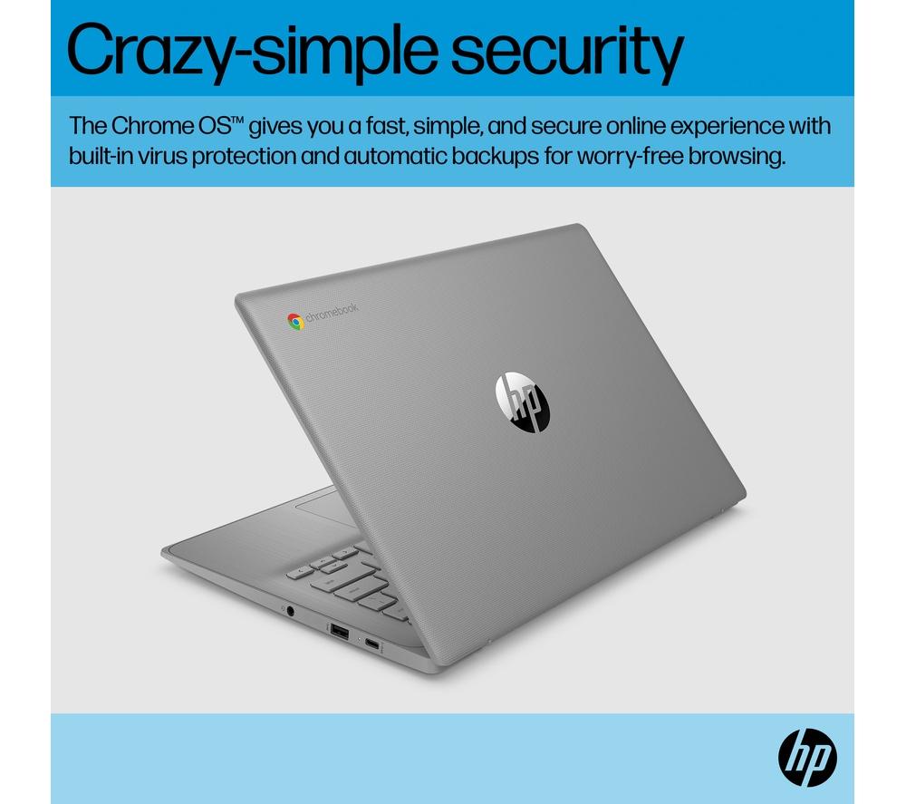 HP 14a-ne1500sa 14" Chromebook - Intel&reg; Celeron&reg;, 64 GB eMMC, Grey image number 6 of 19